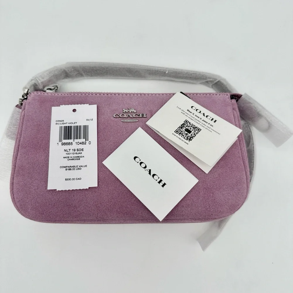 Coach Suede Nolita 19 Silver Light Violet